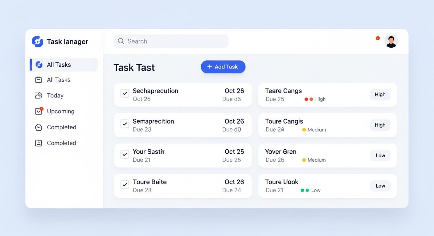 Task manager application built with JavaScript featuring local storage and CRUD operations